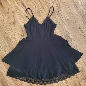 Forever 21 Black Dress With Lace Trim